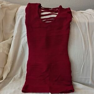 Charlotte Russe Deep Red Backless Dress